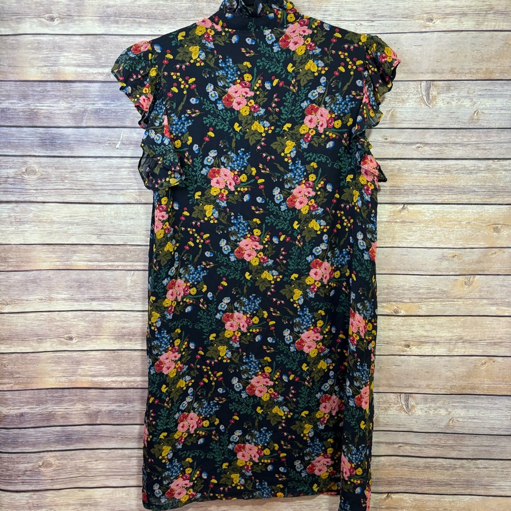 Madewell x No. 6 Store navy floral ruffle sleeveless mini dress Size 00 - Picture 8 of 8